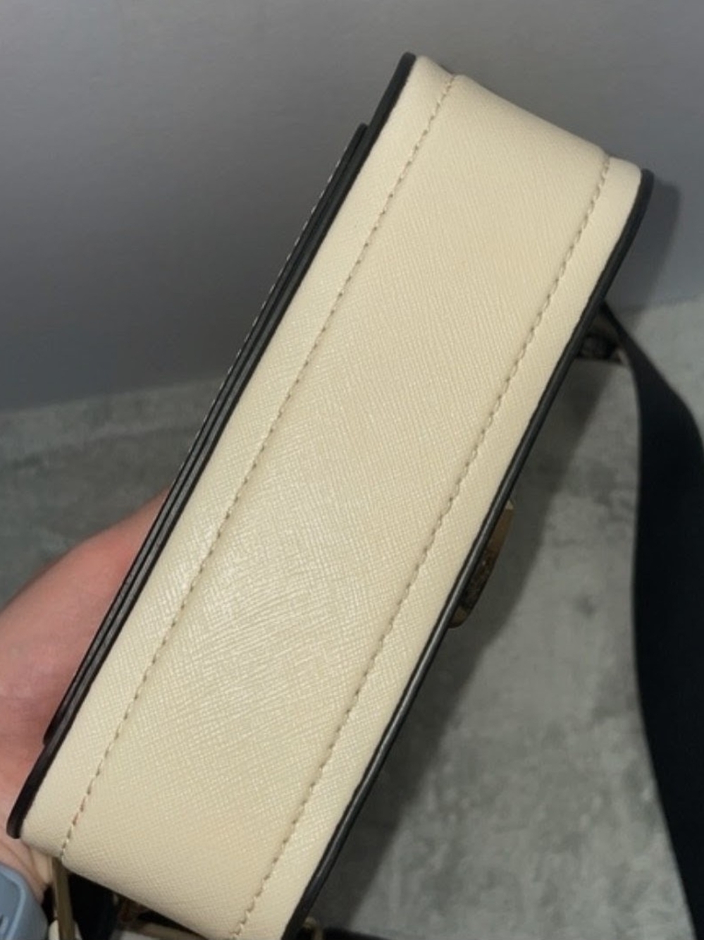 Marc Jacobs Cream Leather Crossbody Strap
